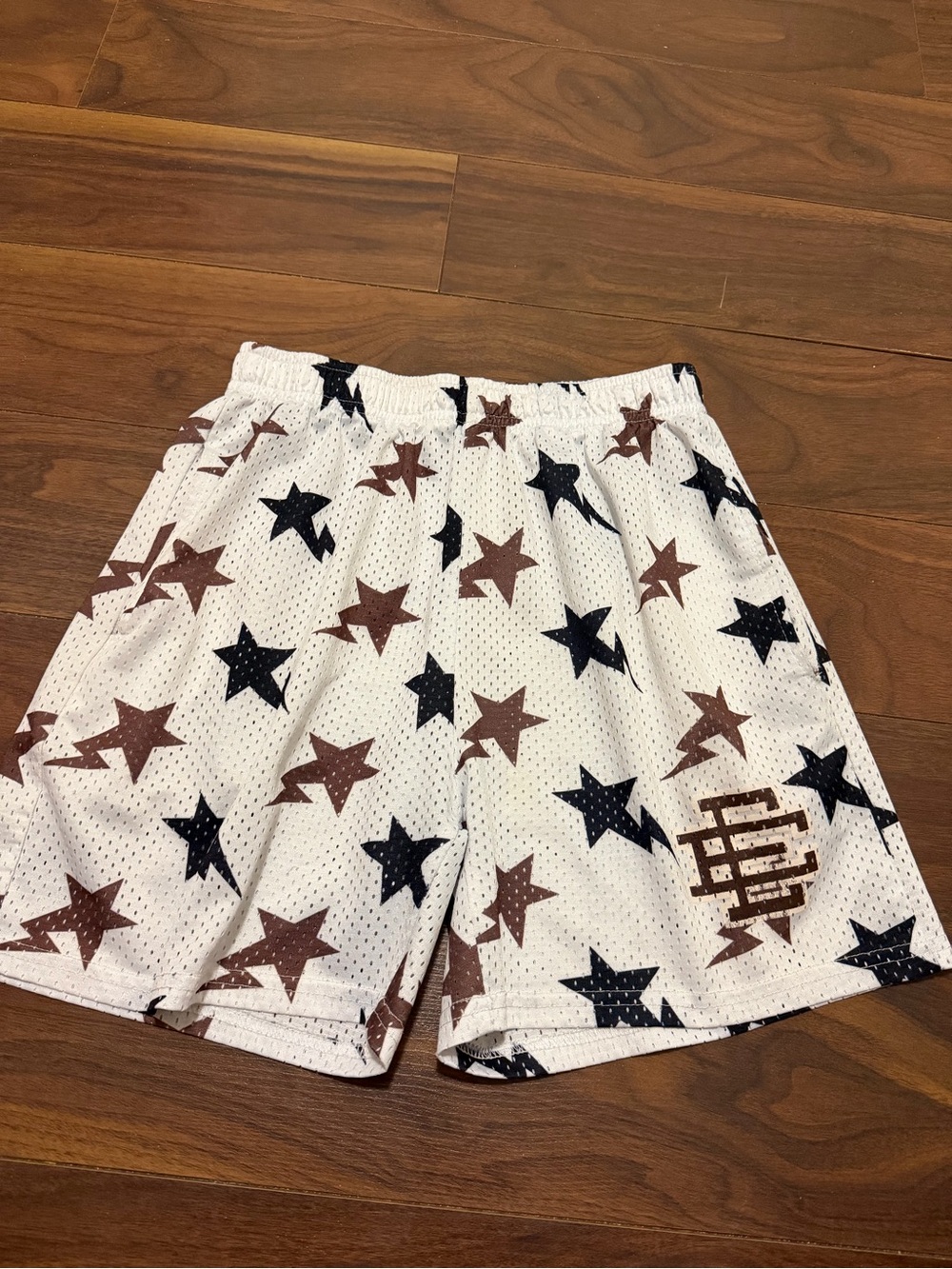Eric Emanuel x BAPE EE Basic Shorts (Cream/Brown/Navy)